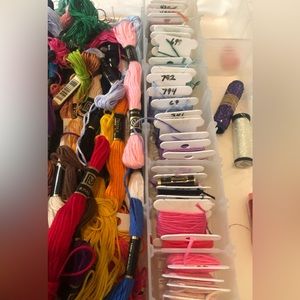 Embroidery Thread and Vintage Hoop